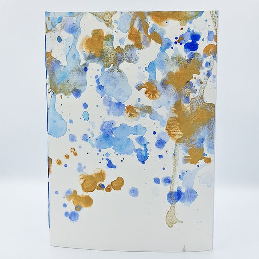 Notizbuch - Blanko - Blau-Gold B