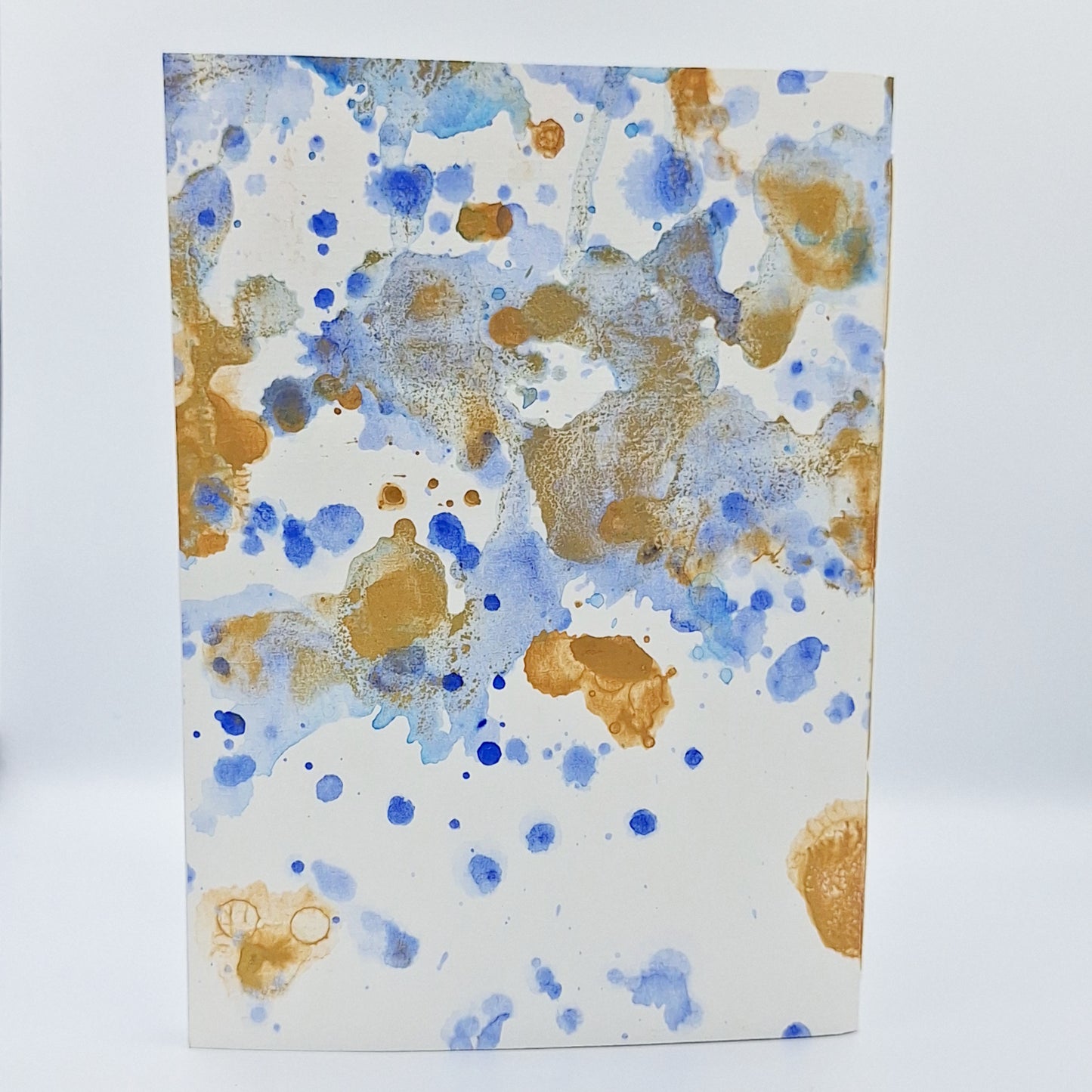 Notizbuch - Blanko - Blau-Gold D
