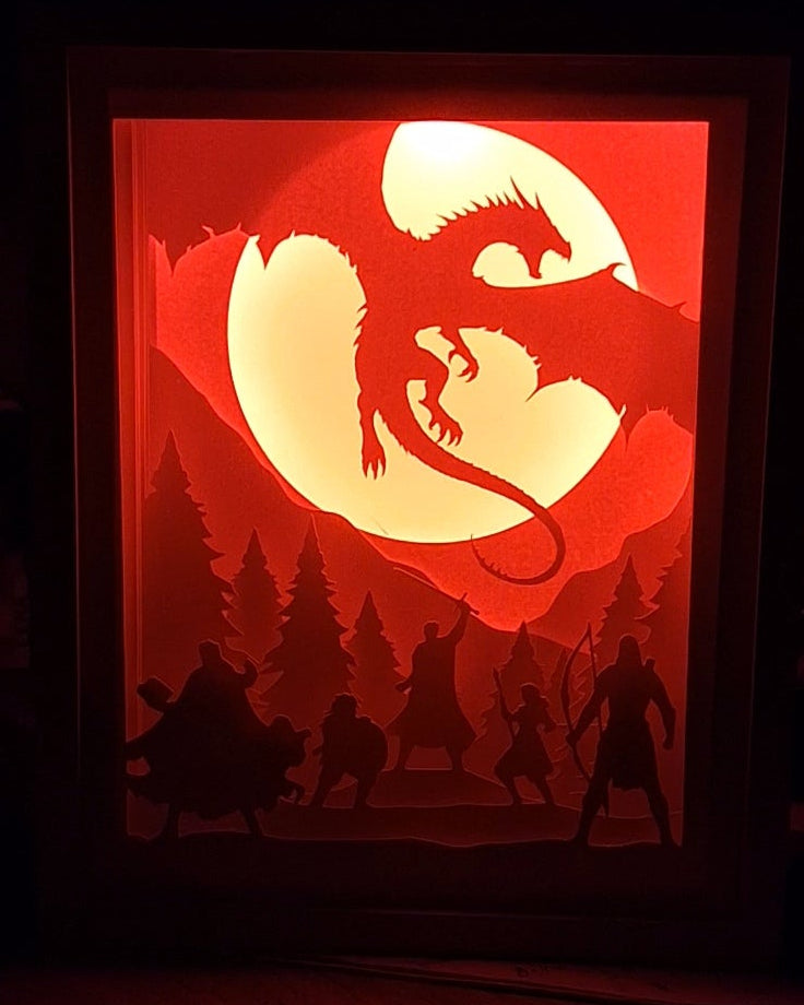 Heros Fight Kampf Drache, Rot, LED Lampe