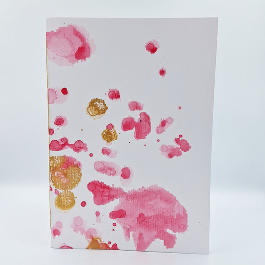 Notizbuch - Blanko - Rot-Gold D